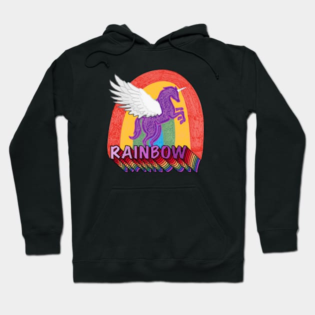 Rainbow Unicorn Hoodie by zzzozzo